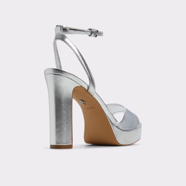 Chicglimmer Silver Women's Platform Sandals - 画像 (2)