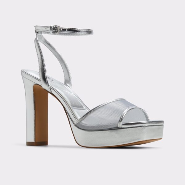 Chicglimmer Silver Women's Platform Sandals - 画像 (4)