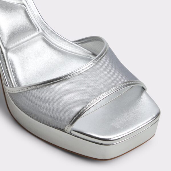 Chicglimmer Silver Women's Platform Sandals - 画像 (5)