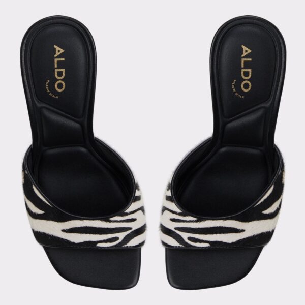 Evadalia White/Black Women's Heeled mules - 画像 (6)