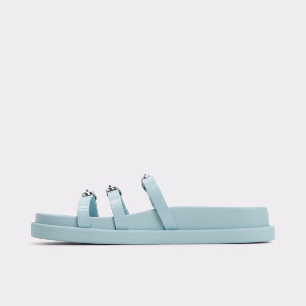 Zephyra Pastel Blue Women's Footbed Sandals - 画像 (4)